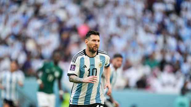 Lionel Messi pictured during Argentina's 2-1 loss to Saudi Arabia
